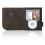 Housse portefeuille en cuir (iPod nano) - Noir/Chocolat